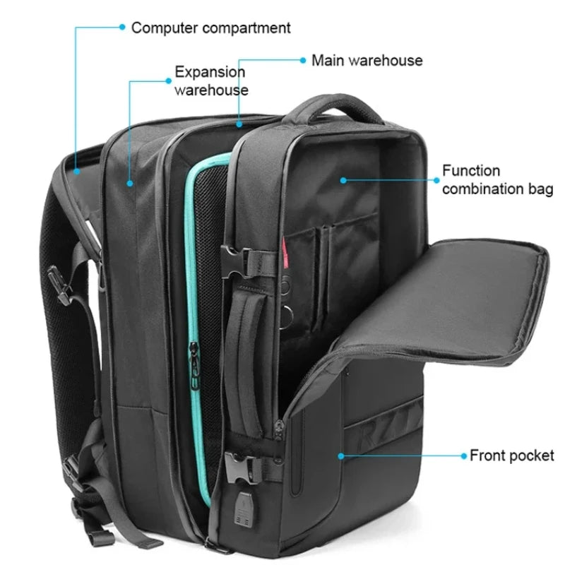 Vbag vacuum backpack - vacuuming travel backpack